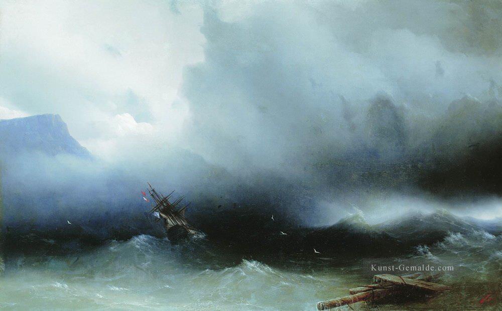 Ivan Aiwasowski Hurrikan am Meer Seestücke Ölgemälde